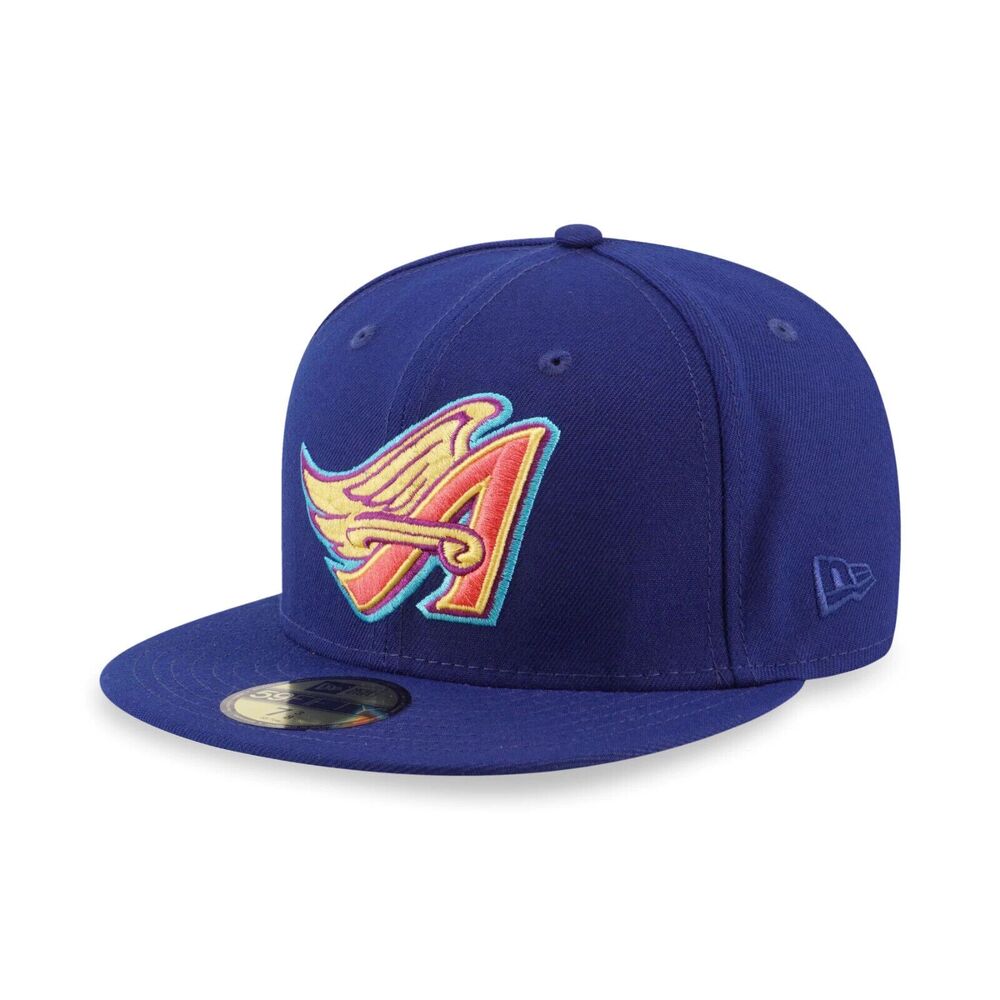 7 1/4 Los Angeles Angels Fitted Hat Interstellar Jelly HATCLUB Blue Mens Unisex
